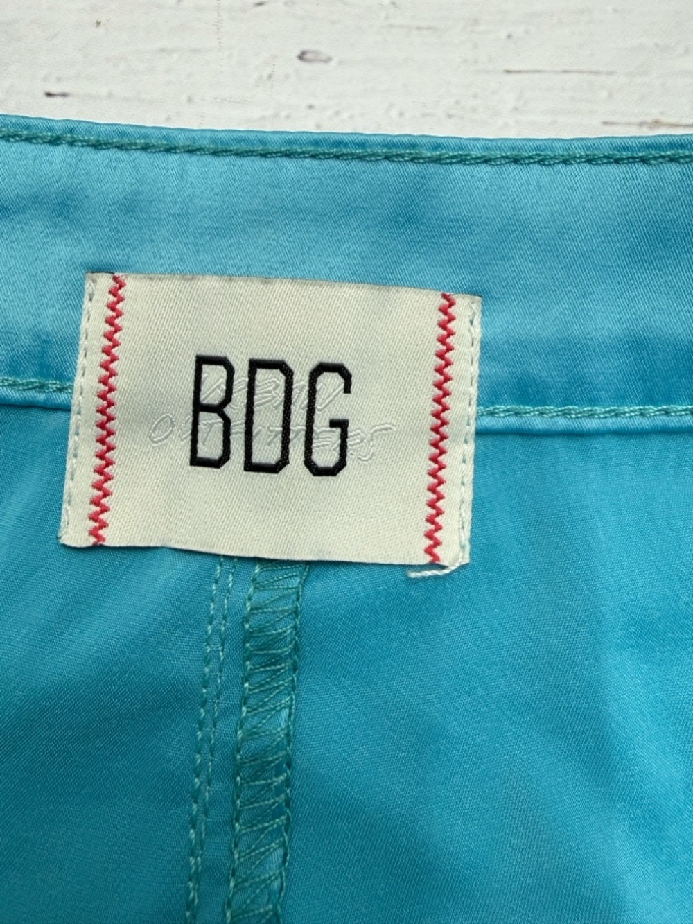 BDG Satin Flight Cargo Pants Blue Size 2 Y2K Streetwear - Picture 4 of 11
